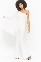 Forever21 One-shoulder Bell Sleeve Jumpsuit