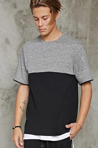 Forever21 Marled Contrast Tee