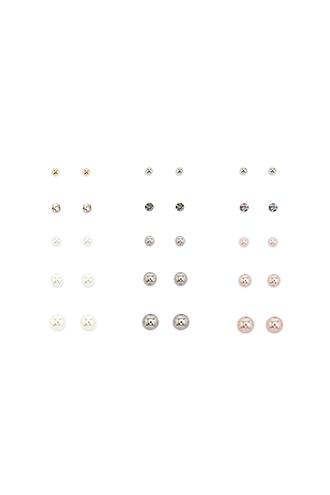 Forever21 Cream & Lavender Faux Pearl Stud Set