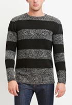 21 Men Striped Marled Knit Sweater
