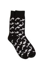 Forever21 Men Dolphin Print Crew Socks