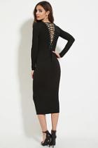 Forever21 Women's  Lace-up Back Maxi Dress