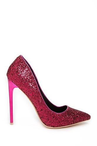 Forever21 Glittery Pointed Toe Pumps