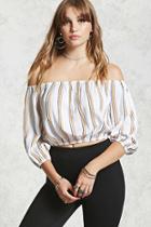 Forever21 Contemporary Striped Crop Top