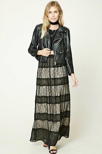 Forever21 Contemporary Lace Maxi Skirt