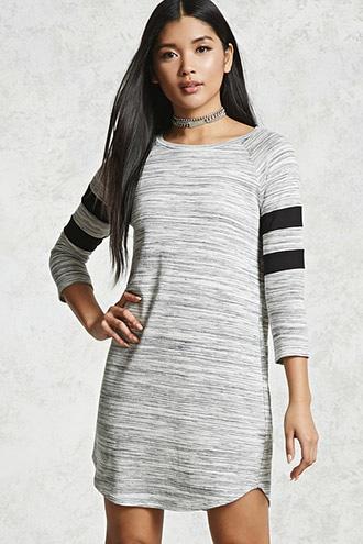 Forever21 Marled Knit Varsity Dress