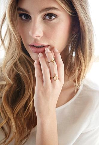 Forever21 Katie Dean Double Diamond Ring