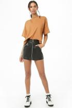 Forever21 Zip-front Faux Leather Mini Skirt