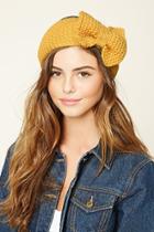 Forever21 Mustard Bow Front Headwrap