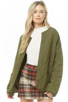 Forever21 Diamond-quilted Padded Jacket