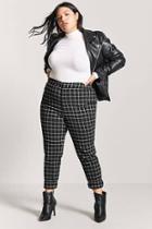 Forever21 Plus Size Grid-print Woven Pants