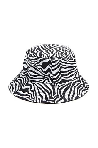 Forever21 Tiger Striped Trim Bucket Hat