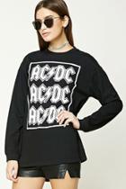 Forever21 Acdc Long-sleeve Band Tee