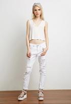 Forever21 Women's  Split-neck Sleeveless Top