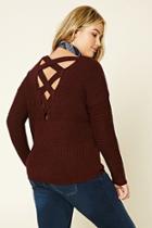 Forever21 Plus Women's  Plus Size Cutout-back Sweater
