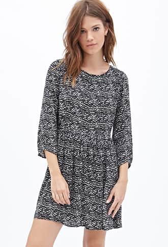 Forever21 Abstract Printed Babydoll Dress