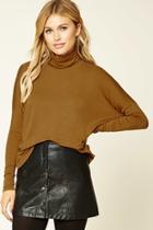 Love21 Women's  Ginger Contemporary Boxy Turtleneck