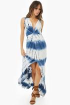 Forever21 Tie-dye Twist-front Maxi Dress