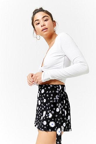 Forever21 Floral Print Skort