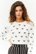 Forever21 Bow Print Knit Top