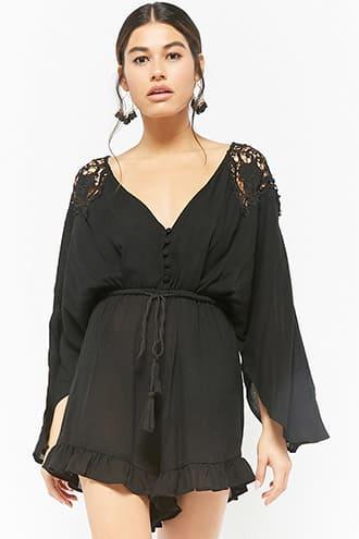 Forever21 Selfie Leslie Crochet Lace Romper