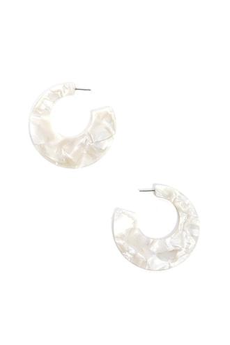 Forever21 Faux Shell Hoop Earrings