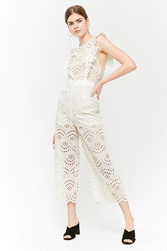 Forever21 Cutout Eyelet Jumpsuit