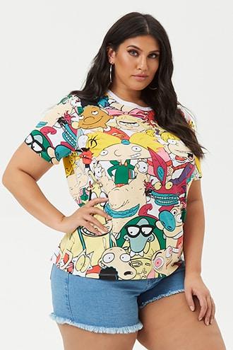 Forever21 Plus Size Nickelodeon Cartoon Tee