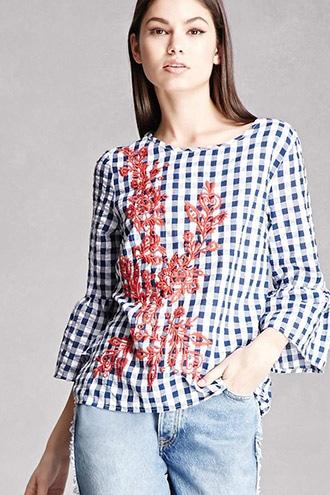 Forever21 Rd & Koko Gingham Top