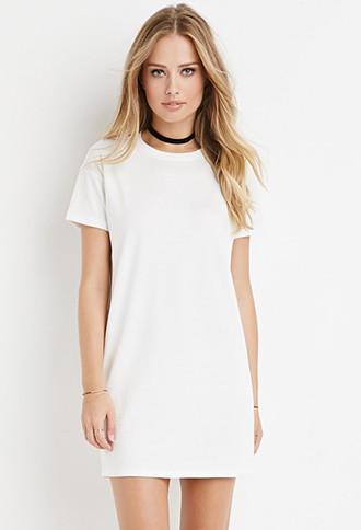 Forever21 Women's  T-shirt Dress (cream)