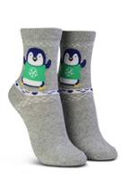Forever21 Penguin Print Crew Socks