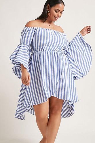 Forever21 Plus Size High-low Striped Dress