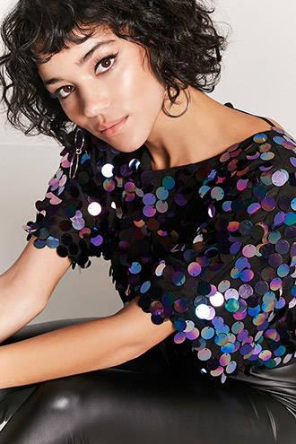 Forever21 Holographic Sequin Top