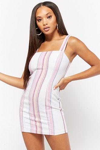 Forever21 Striped Linen-blend Mini Dress