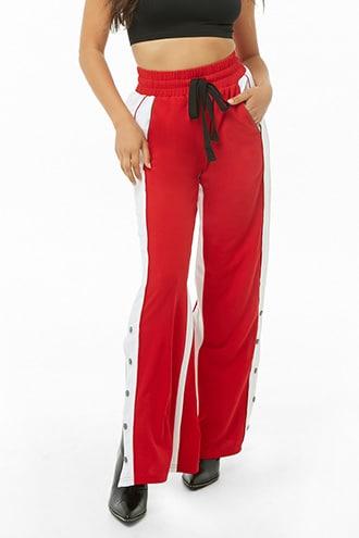 Forever21 Colorblock Snap-button Drawstring Pants