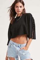 Forever21 Oversized O-ring Cropped Tee