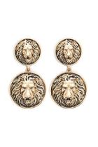 Forever21 Lion Tiered Drop Earrings