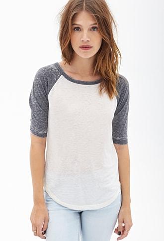 Forever21 Burnout Baseball Tee