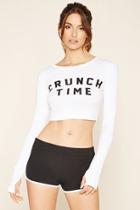 Forever21 Women's  Active Crunch Time Crop Top