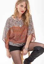 Forever21 Contemporary Mosaic Print Poncho Top