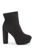 Forever21 Faux Suede Platform Ankle Booties