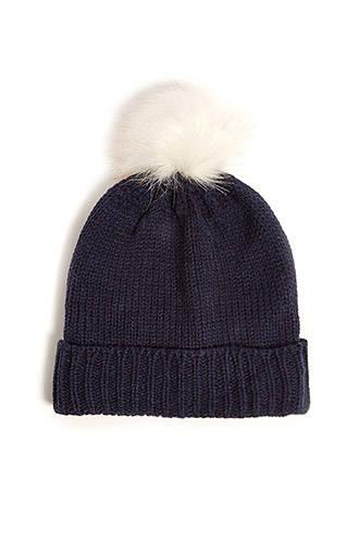 Forever21 Contrast Pom Pom Beanie