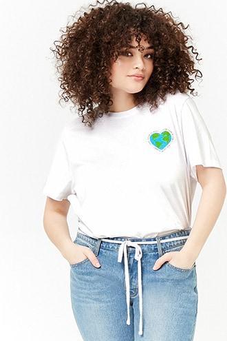 Forever21 Plus Size Love Your Planet Graphic Tee