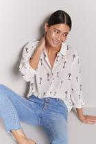 Forever21 High-low Key Graphic Shirt