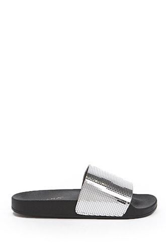 Forever21 Mirrored Slide Sandals