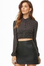Forever21 Geo Print Cropped Shirt