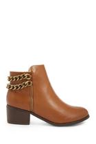 Forever21 Faux Leather Chained Booties