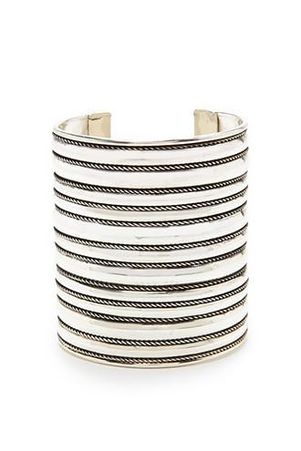 Forever21 B.silver Ridged Cuff