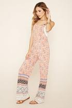 Forever21 Women's  Raga Abstract Floral Overalls