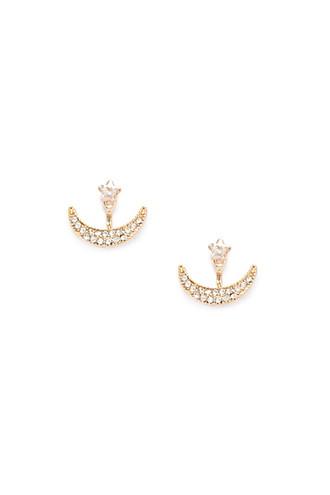 Forever21 Gold Rhinestone Ear Jackets